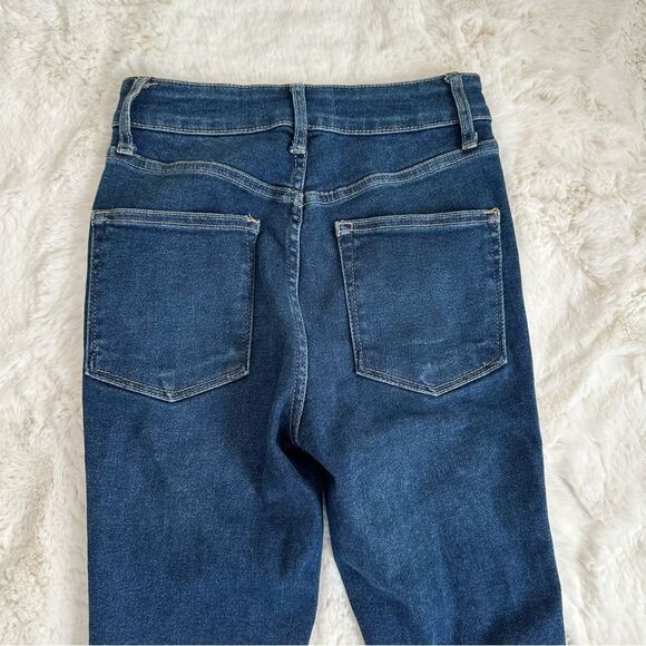 Free People We the Free size 27 blue high rise skinny jeans w frayed hem - Picture 5 of 7